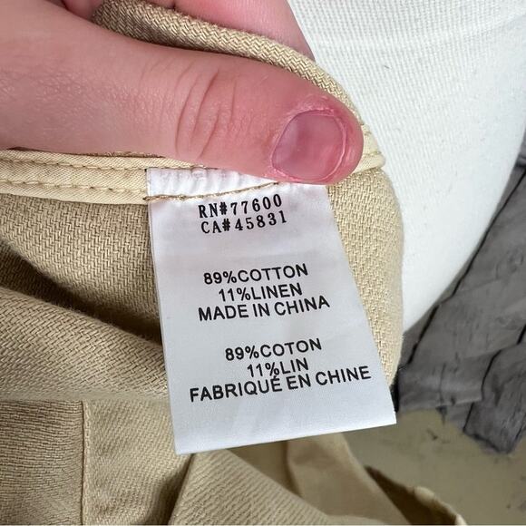 Sandrine Rose x Free People Empire Utility Jacket Linen Oversized Pockets M NEW - Picture 8 of 11